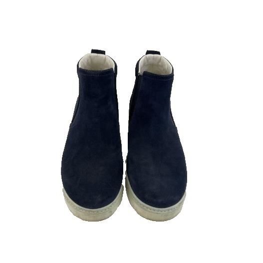 Prada Suede Chelsea Sneakers Women's 35.5 / 5.5 Navy Blue White Slip On Designer